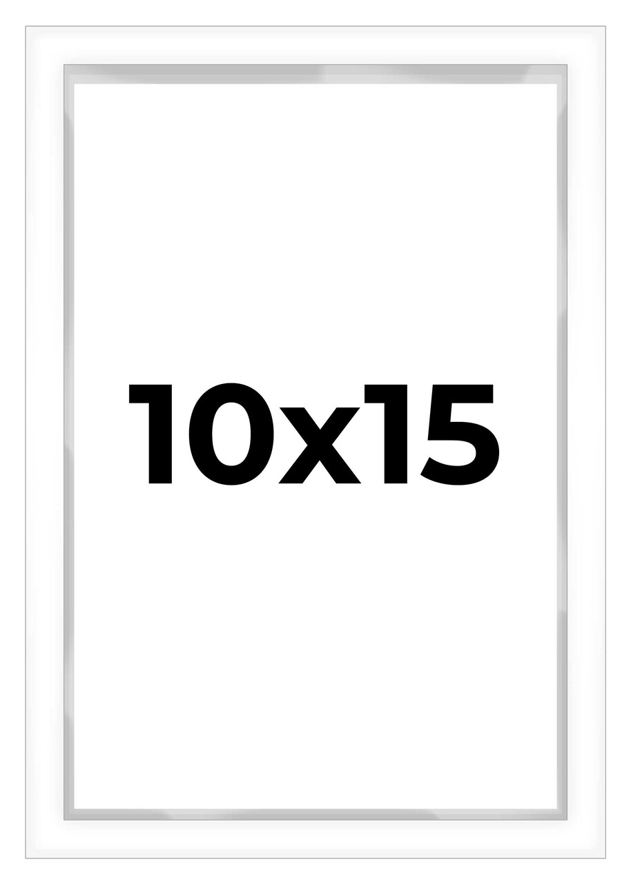 10x15 Shadow Box 3/4" Depth White Picture Frame - UV Acrylic, Backing, Hanging Hardware